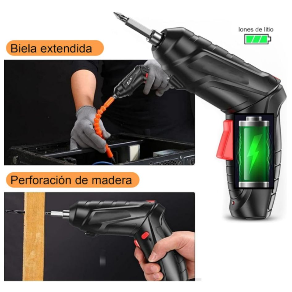 🔧⚡ Destornillador inalámbrico 47 en 1 🔋🔩 – potencia y precisión para cada tarea